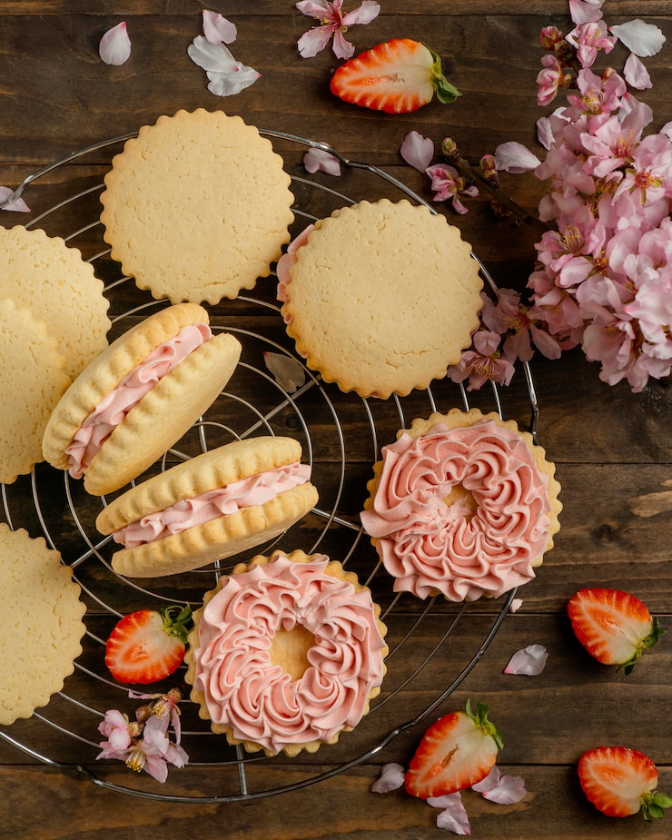 Chocolate Chip Cookies with Strawberries