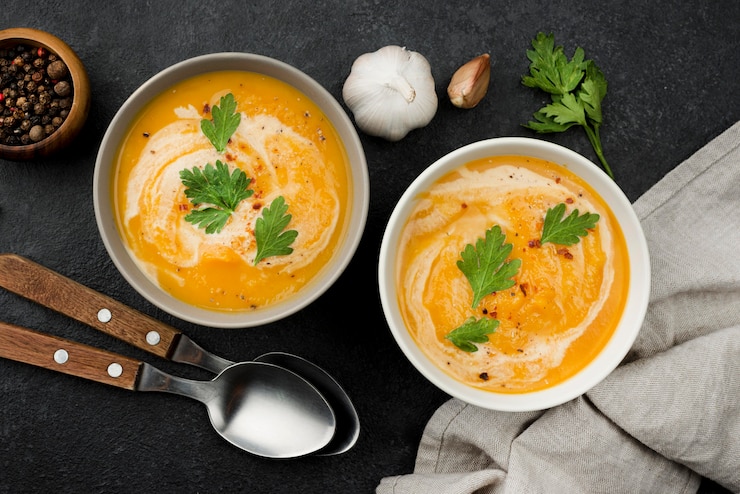 Smooth Carrot and Sweet Potato Soup