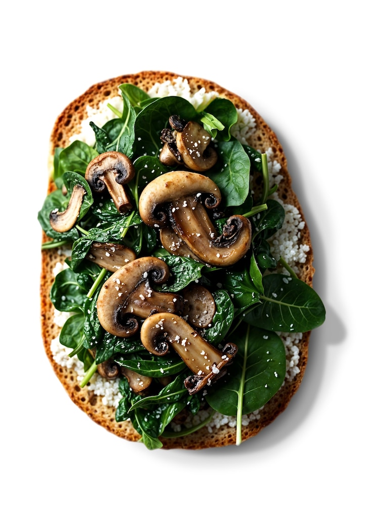 Foraged Mushroom Open-Faced Sandwich